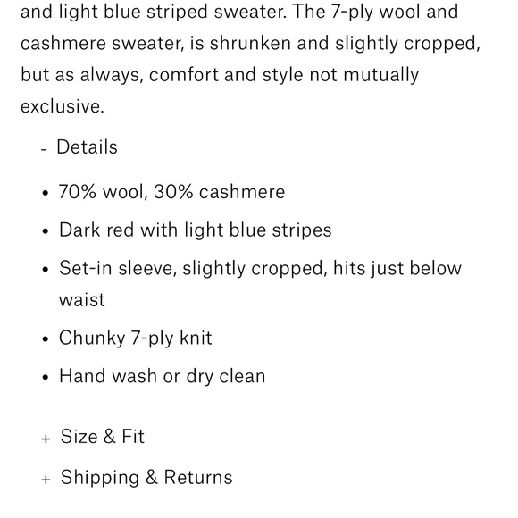 La Ligne Mini Marin Sweater. Light blue with darker blue stripes. S. - Picture 5 of 9